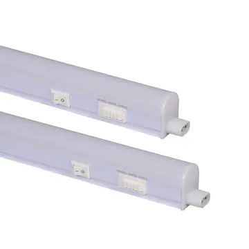 LEDT5 Invisible Long Rod Support Lamp, fully made of PC, male-female seamless plug-in with CCT color temperature adjustment dial and T5 integrated daylight lamp