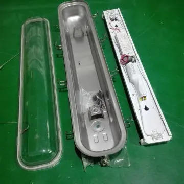 304 Stainless Steel + Tempered Glass Dimmable Series and Parallel LED Split Surface Mount Tri-proof Fluorescent Lamp