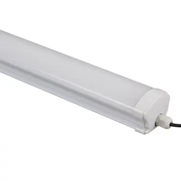 Emergency LED three-proof light, IP65 waterproof and moisture-proof, garage cold storage double-tube light, 1.2-meter 36W integrated bracket light